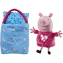 Bandai Peluche Peppa Pig Fiesta de Pijamas con Saco de Dormir, Luces y Sonidos