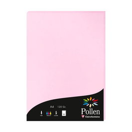 Papel Clairefontaine Pollen A4 120G 50H Rosa Peladilla