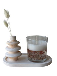 Aberto Design Set de Velas de Concreto 34ST con Vela de Soya para Hogar y Decoración Elegante