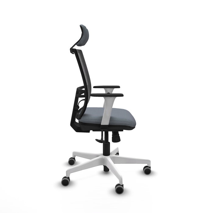 PIQUERAS Y CRESPO Silla de oficina Yunquera Gris y Negro con mecanismo Sincro