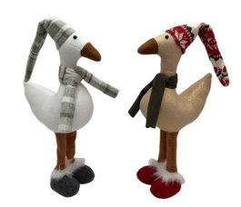 DKD Home Decor Figura de Pato en Poliéster, Surtido de 2 Unidades