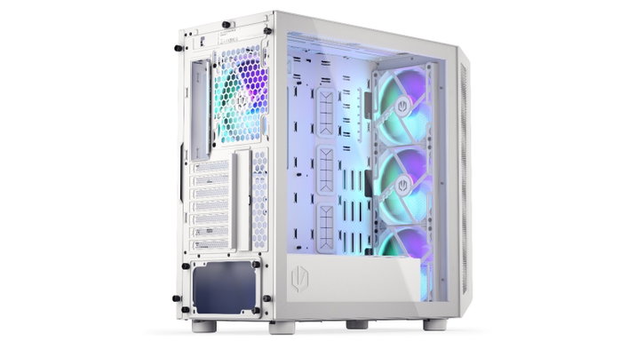 Endorfy Arx 700 White ARGB Caja Torre Media ATX USB-C, Blanca, Ventilación 8x Ventiladores