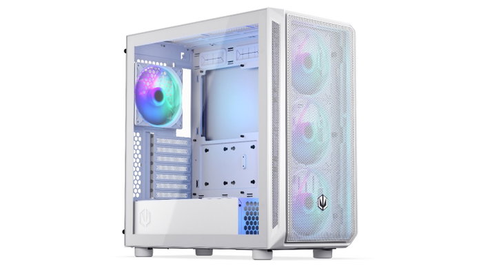 Endorfy Arx 700 White ARGB Caja Torre Media ATX USB-C, Blanca, Ventilación 8x Ventiladores