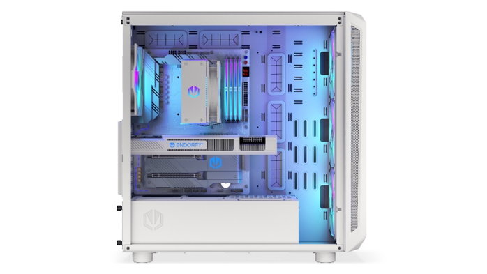 Endorfy Arx 700 White ARGB Caja Torre Media ATX USB-C, Blanca, Ventilación 8x Ventiladores