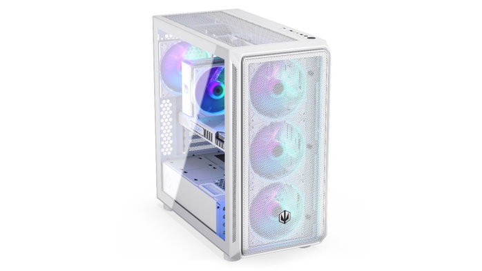 Endorfy Arx 700 White ARGB Caja Torre Media ATX USB-C, Blanca, Ventilación 8x Ventiladores