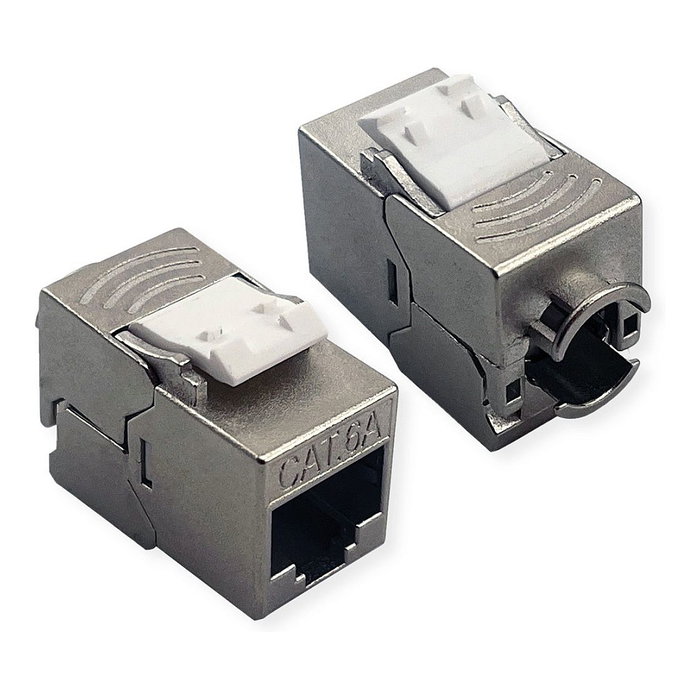 ROLINE Conector Keystone Cat.6A SLIM Blindado Plata 26.11.0391