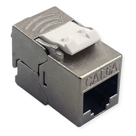 ROLINE Conector Keystone Cat.6A SLIM Blindado Plata 26.11.0391