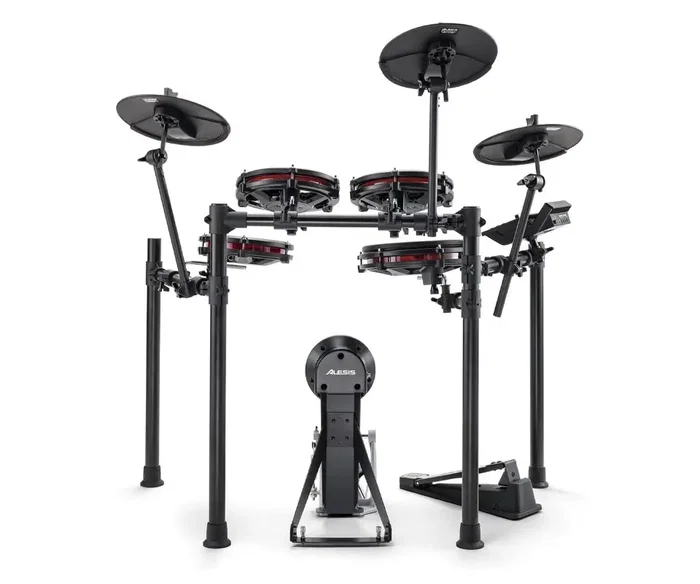 Alesis Nitro Max Kit Batería Electrónica con Parches de Malla Premium, Caja de 10", Tambores de 8", Bombo, Platillos de 10" con Choke y Módulo con Bluetooth