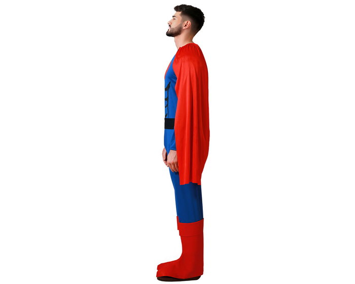 Disfraz Heroe Comic - Traje de Superhéroe Azul con Capa para Hombre Adulto Carnaval, Tallas XS-S, Poliéster Disfraz Heroe Comic - Traje de Superhéroe Azul con Capa para Hombre Adulto Carnaval, Tallas XS-S, Poliéster