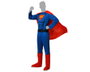 Disfraz Heroe Comic - Traje de Superhéroe Azul con Capa para Hombre Adulto Carnaval, Tallas XS-S, Poliéster