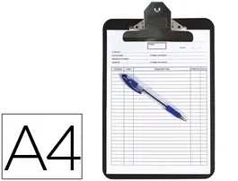 Q-connect Portanotas Polipropileno Negro DIN A4