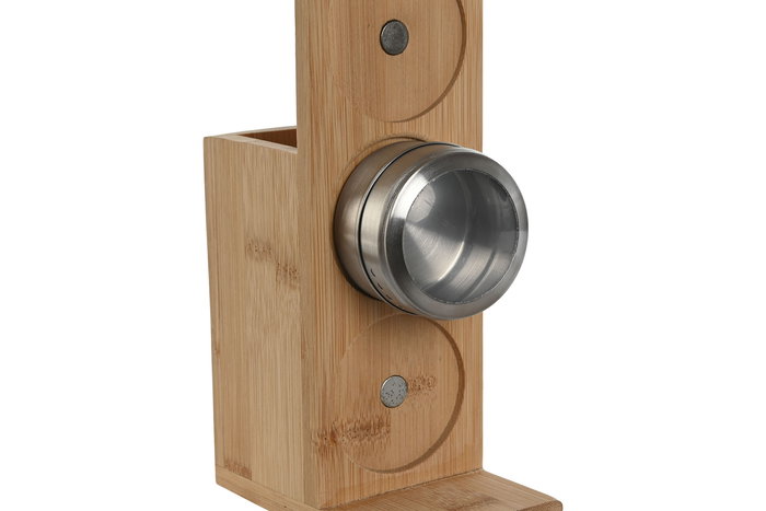 DKD Home Decor Utensilios Básicos Set de 6 Bambú Inox Natural Plateado 13 x 27 x 8 cm