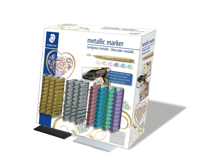 Staedtler Rotulador metálico 8323 expositor sobremesa 100 unidades colores surtidos