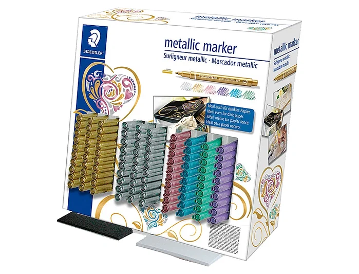 Staedtler Rotulador metálico 8323 expositor sobremesa 100 unidades colores surtidos