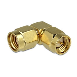 DeLOCK Adaptador RP-SMA Macho a SMA Macho 90° 88826