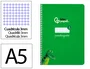 Liderpapel Cuaderno Espiral A5 Pautaguía Tapa Blanda 40 Hojas 75gr Cuadro Pautado 3mm Color Verde