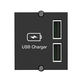 Bachmann 917.224 Cargador Doble USB Tipo A 15W Negro