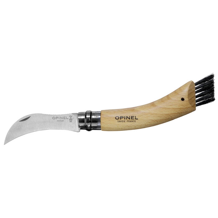 Opinel No. 08 Mushroom Cuchillo Plegable con Cepillo de Setas
