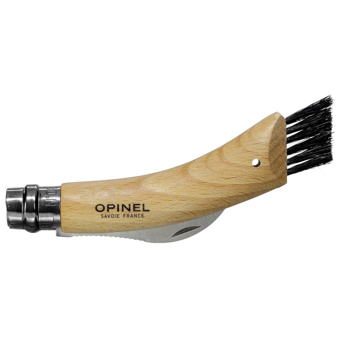Opinel No. 08 Mushroom Cuchillo Plegable con Cepillo de Setas