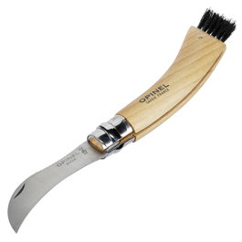 Opinel No. 08 Mushroom Cuchillo Plegable con Cepillo de Setas