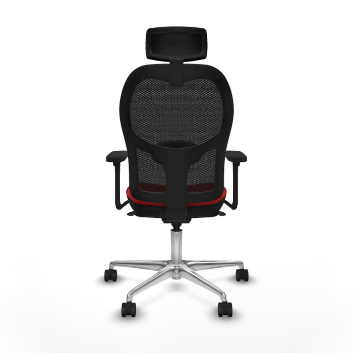 PIQUERAS Y CRESPO Silla de oficina Jorquera con mecanismo Sincro Rojo y Negro