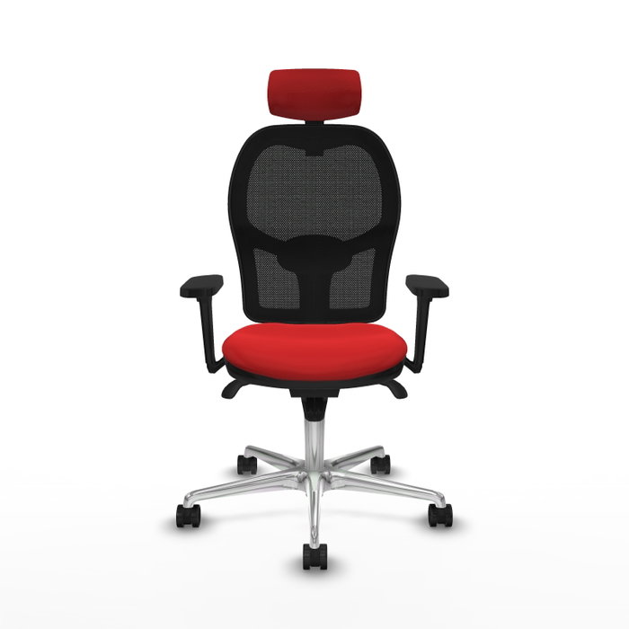 PIQUERAS Y CRESPO Silla de oficina Jorquera con mecanismo Sincro Rojo y Negro
