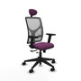 PIQUERAS Y CRESPO Silla de oficina Motilla con mecanismo Sincro/Traslack, Morado y Gris