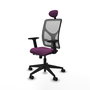 PIQUERAS Y CRESPO Silla de oficina Motilla con mecanismo Sincro/Traslack, Morado y Gris