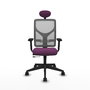 PIQUERAS Y CRESPO Silla de oficina Motilla con mecanismo Sincro/Traslack, Morado y Gris