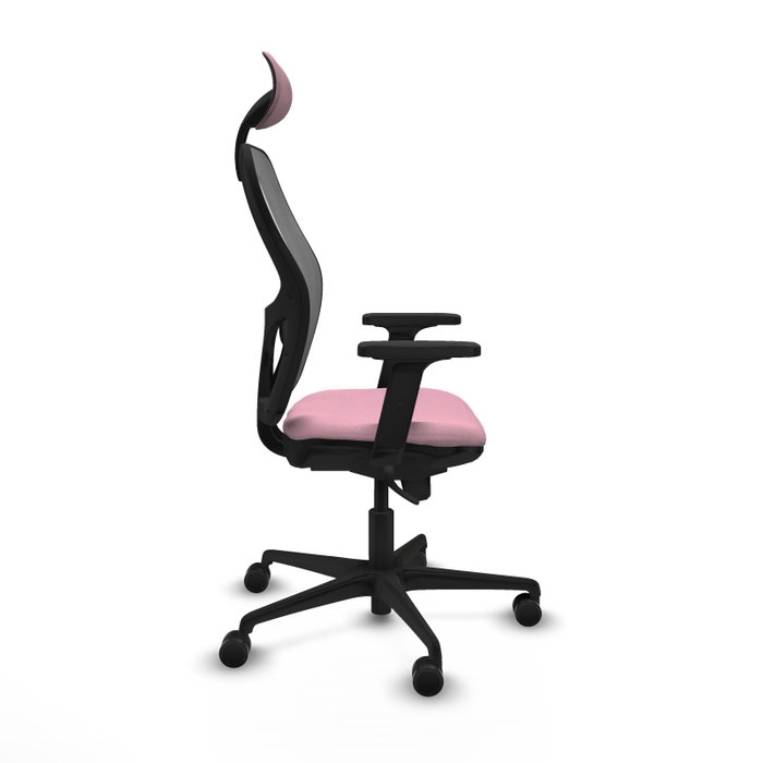 PIQUERAS Y CRESPO Silla de oficina Jorquera Rosa y Gris