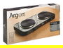 Argon Hornillo Eléctrico Doble 2000W Negro, Dimensiones 48x27x5 cm, Hierro, Cable 90 cm (Set de 4)