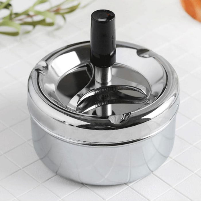 Confortime Cenicero Acero Push 9 cm (24 Unidades) Confortime Cenicero Acero Push 9 cm (24 Unidades)