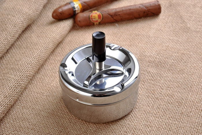 Confortime Cenicero Acero Push 9 cm (24 Unidades) Confortime Cenicero Acero Push 9 cm (24 Unidades)