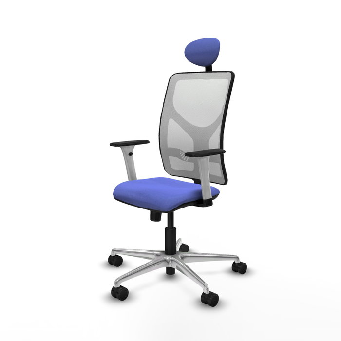 PIQUERAS Y CRESPO Silla de oficina Motilla con mecanismo Sincro, Azul claro y Blanco PIQUERAS Y CRESPO Silla de oficina Motilla con mecanismo Sincro, Azul claro y Blanco
