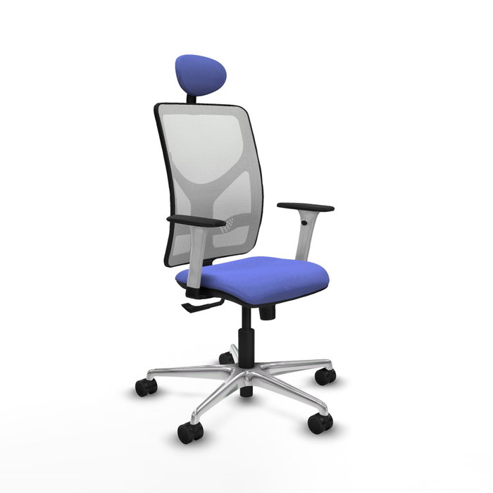 PIQUERAS Y CRESPO Silla de oficina Motilla con mecanismo Sincro, Azul claro y Blanco PIQUERAS Y CRESPO Silla de oficina Motilla con mecanismo Sincro, Azul claro y Blanco