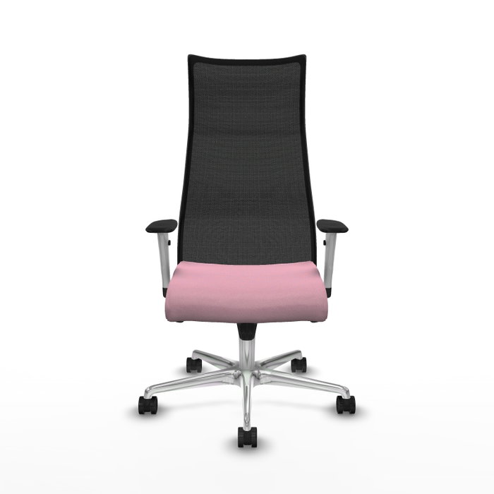 PIQUERAS Y CRESPO Sillón Albacete con mecanismo Sincro, Tela Rosa y Malla Negra PIQUERAS Y CRESPO Sillón Albacete con mecanismo Sincro, Tela Rosa y Malla Negra