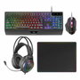 Mars Gaming MCP124PRO Kit Gaming 4en1 con Teclado H-Mech, Ratón, Auriculares y Alfombrilla RGB