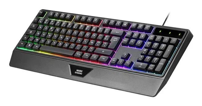 Mars Gaming Combo Gaming 4en1 MCP124PRO - Kit Teclado H-Mech RGB Español + Ratón Gaming 3200 DPI + Auriculares + Alfombrilla Nanotextil - Iluminación RGB, Compatible PC, PS5, Xbox