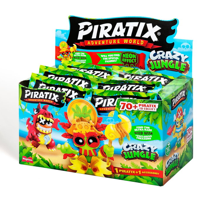 Magic Box Expositor Piratix Crazy Jungle One Pack Ppx3D424In00 Contiene 1 Piratix y Accesorio Intercambiable +70 para Coleccionar