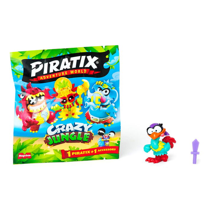 Magic Box Expositor Piratix Crazy Jungle One Pack Ppx3D424In00 Contiene 1 Piratix y Accesorio Intercambiable +70 para Coleccionar