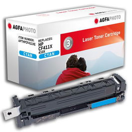AgfaPhoto Cartucho de Tóner Láser CF411X, Color Cian, Compatible