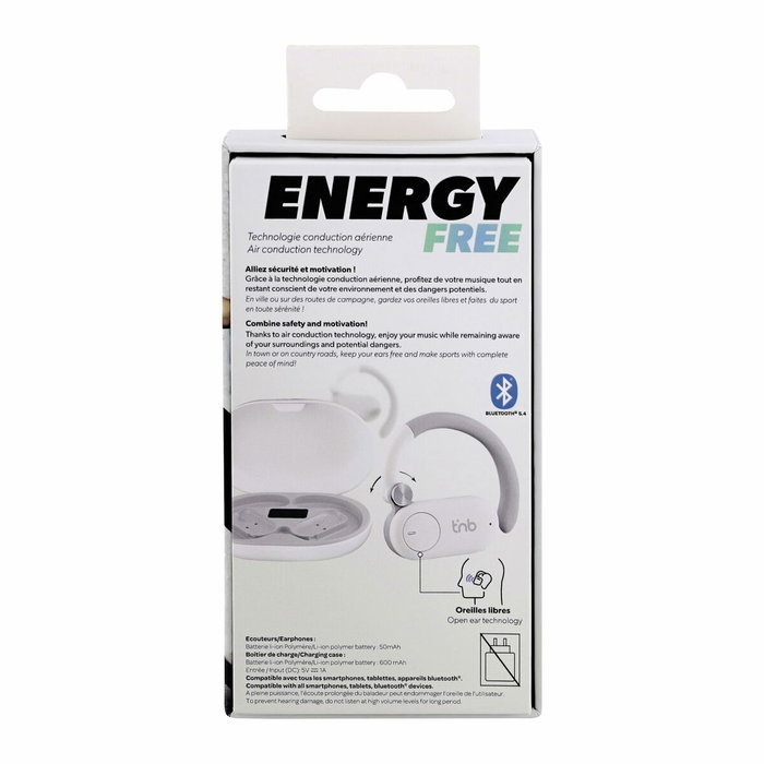 TNB Energy Plus Auriculares deportivos wireless air conduction blanco