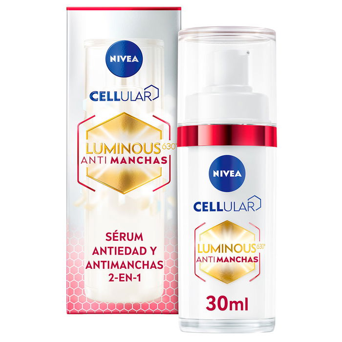 Nivea LUMINOUS 630° ANTIMANCHAS serum 2en1, tratamiento antimanchas y antiedad para rostro, 30 ml