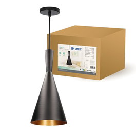 GSC Evolution Lámpara de techo colgante Serie Ekiti E27 Ø180mm Negro