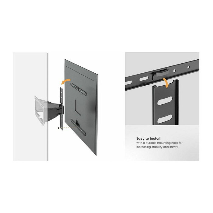 EQUIP Wandhalterung TV 43-90 Pulgadas Soporte de Pared Slim, 1 Brazo Articulado, Capacidad 50 kg, Color Negro EQUIP Wandhalterung TV 43-90 Pulgadas Soporte de Pared Slim, 1 Brazo Articulado, Capacidad 50 kg, Color Negro