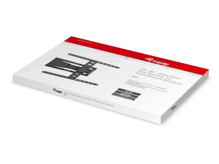 Equip 650344 Soporte de Pared Full Motion para TV de 43"-90", VESA 600x400, Carga Máx. 50kg, Negro