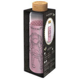 STOR Botella de Cristal Gorjuss con Funda de Silicona 585ml