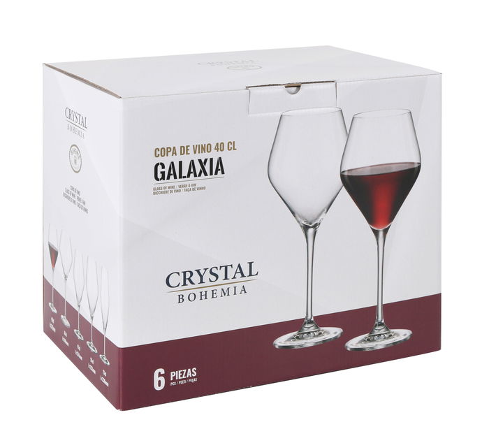 Bohemia Set 6 Copas de Vino Galaxia 400 cc (4 Cajas)