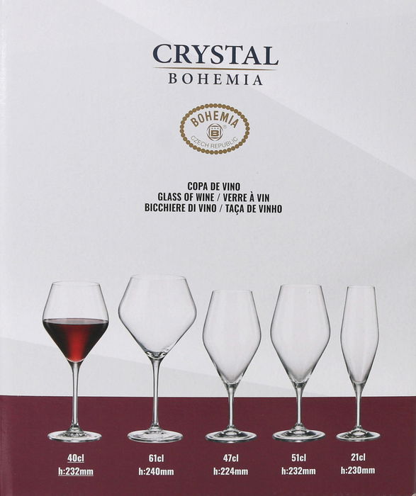 Bohemia Set 6 Copas de Vino Galaxia 400 cc (4 Cajas)
