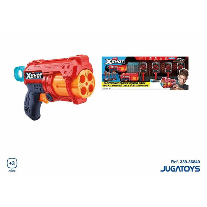 JugaToys Pistola X-Shot pack de 2 con diana y 24 dardos JugaToys Pistola X-Shot pack de 2 con diana y 24 dardos